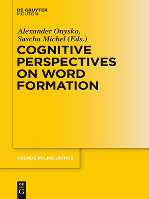 cover image of Cognitive Perspectives on Word Formation